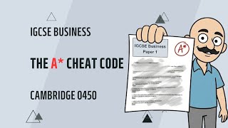 IGCSE Business paper 1 A* hack