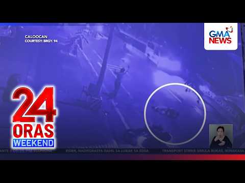 Rider injured after being thrown off motorcycle by EDSA pothole | 24 Oras Weekend