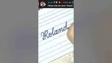 Roland - Beautiful name in Cursive writing | Cursive writing for beginners | #shorts