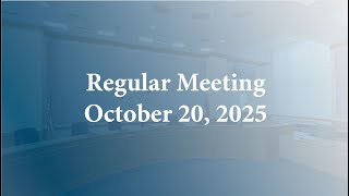 Orange County Board of Education Regular Meeting - October 20, 2025