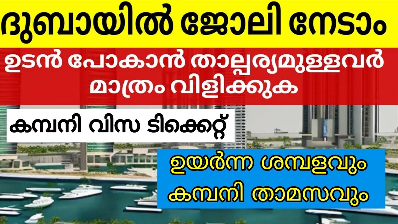 Dubai job vacancy 2025 Malayalam| UAE job vacancy| Gulf job vacancy Malayalam | Today job vacancy