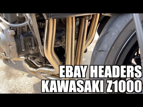 How To: Install eBay Headers on a 2015 Kawasaki Z1000 - YouTube