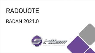 Radquote in RADAN 2021