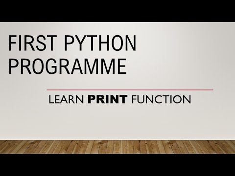 First Python Programme || Python Print Function || Jay Lokhande