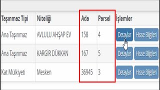 Tapu Kaydı Sorgulama | Ada Parsel Sorgulama | E Devlet Mal Varlığı Sorgulama | Rehin, Şerh, İrtifak