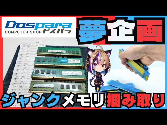 激安50円】ジャンクメモリつかみ取り12枚で600円!? ドスパラの夢企画