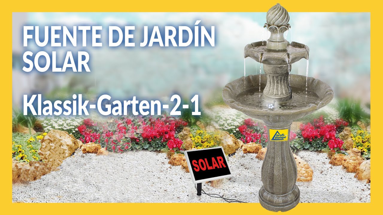 Fuente de jardín solar Klassik-Garten-2-1- español
