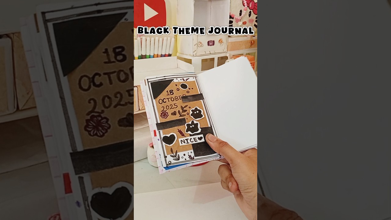 Black Journal 🖤with Handmade journal set ideas 