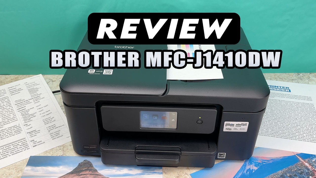 Video thumbnail: Review of the Brother MFC-J1410DW Printer
