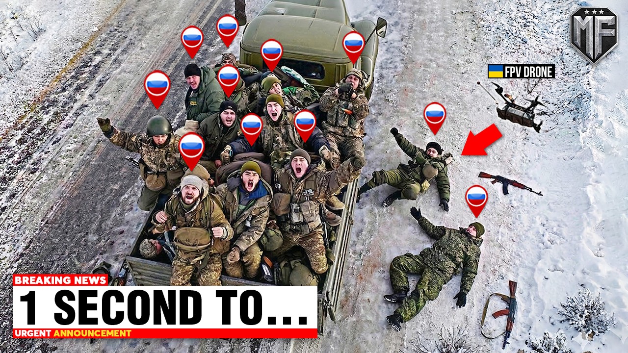 Massive Group of Russian Soldiers Surrounded by Ukrainian FPV Drones ...