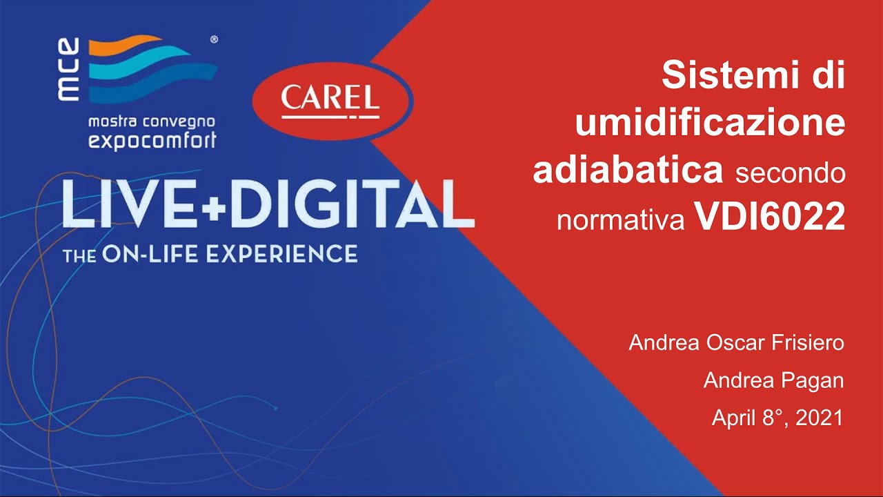 Sistemi di umidificazione adiabatica secondo normativa VDI6022