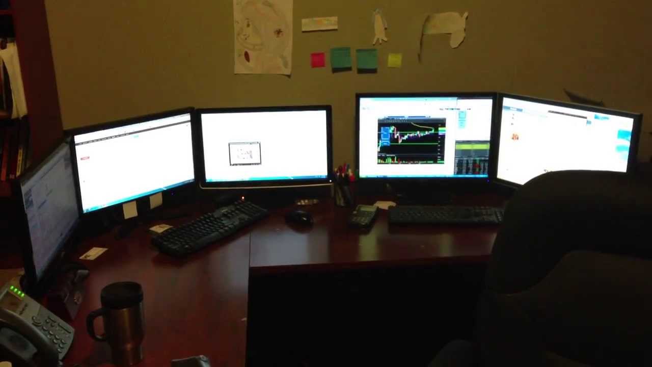 My Trading Desk Opinion Of Multi Monitor Set Ups Youtube