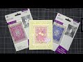 Crafters companion romantic lace border dies set review tutorial simple die cut layered card
