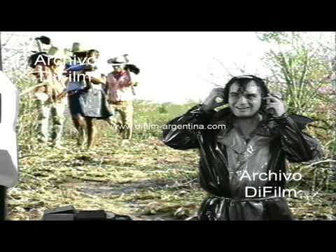 Grabacion de segmento para El Periscopio con Alejandro Vega 1994