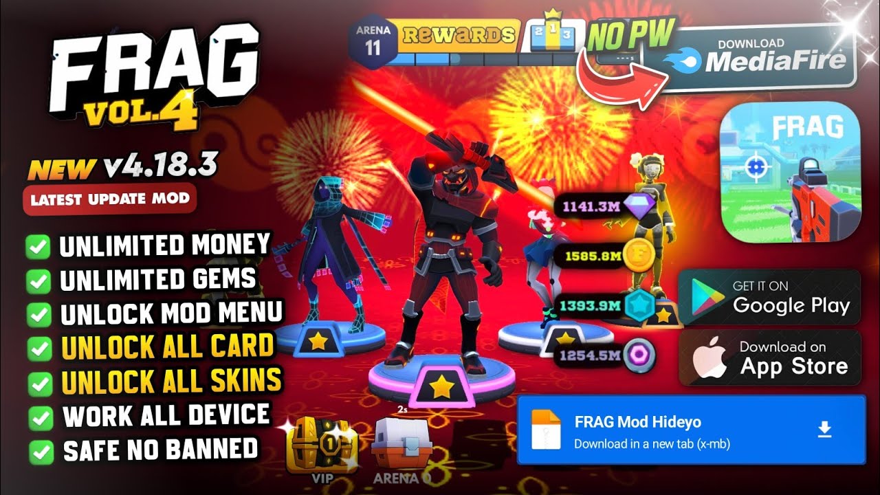 Frag Pro Shooter MOD MENU v4.18.3 - UNLOCK ALL MAX CHARACTERS ...