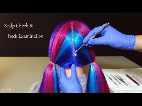 ASMR Crispy Scalp Check & Neck Examination (Whispered)