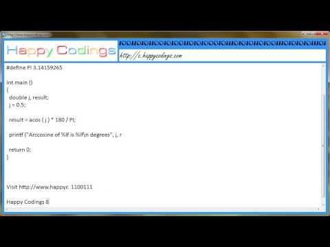 Calculate arccosine acos c code example