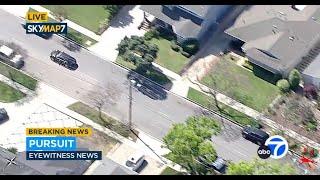 Police Chase Possible Robbery Suspect Through Streets In Torrance