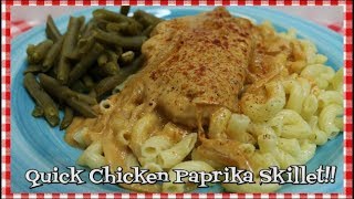 Quick Chicken Paprika Skillet ~ Quick Chicken Paprikas ~ What's For Dinner ~ Noreen's Kitchen
