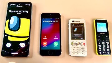 Samsung A53 vs iPhone 5s vs Sony Ericsson w890i vs Maxcom mm11 Incoming calls & Outgoing calls
