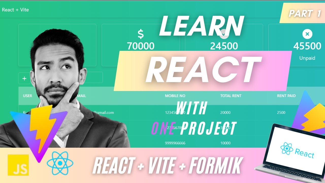 React + Vite + Formik Tutorial (2025) | PART 1 | Build a Dashboard with ...
