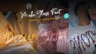 Make Glass Font Match With Image Background Color  | Photopea Tutorial