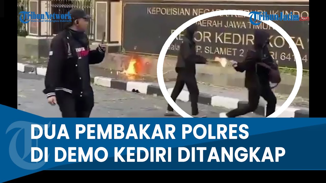 HENDAK PROVOKASI DI DEMO TULUNGAGUNG, Dua Pemuda Ditangkap Polisi, Pelaku Bakar Polres Kediri