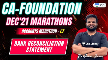 L7: Bank Reconciliation Statement | Accounts Marathon - CA Foundation Dec 2021 | Darshan Jain