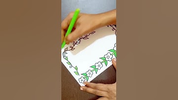 Design border | Easy project work design border #shorts #ytshorts #viral