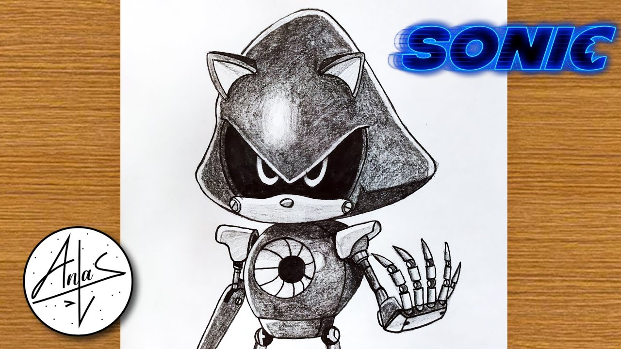 metal sonic (sonic) drawn by laqiraly