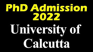 phd admission 2022 || Calcutta University PhD