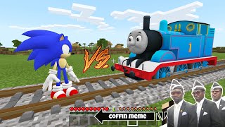 Who will Win - Sonic or Thomas - Coffin Meme Minecraft