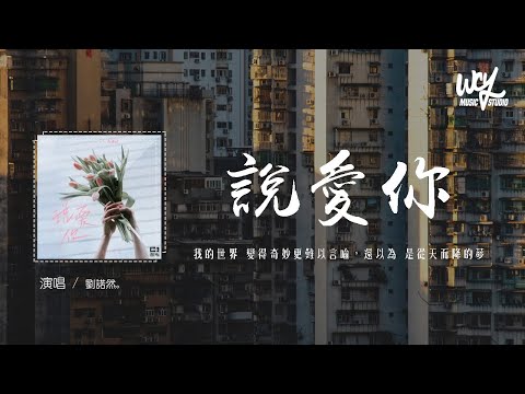 劉諾然 - 說愛你 (原唱:蔡依林)「我的世界 變得奇妙更難以言喻，還以為 是從天而降的夢境」(4k Video)【動態歌詞/pīn yīn gē cí】