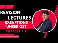 Exemptions Under Goods And Services Tax (GST) Revision || Chapter 9 || Nov 2020 ||