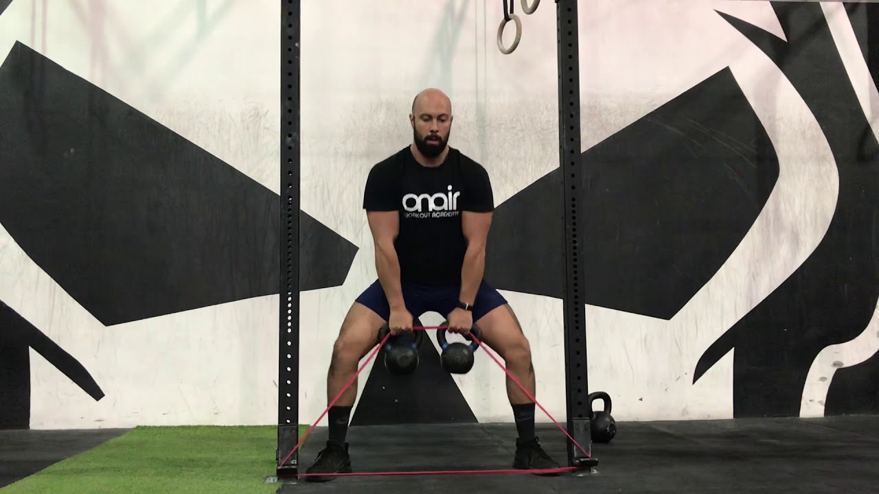 Functional Strength Double Kettlebell Banded Sumo Deadlift ON AIR