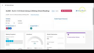 PST Interventions in PowerSchool Analytics and Insights