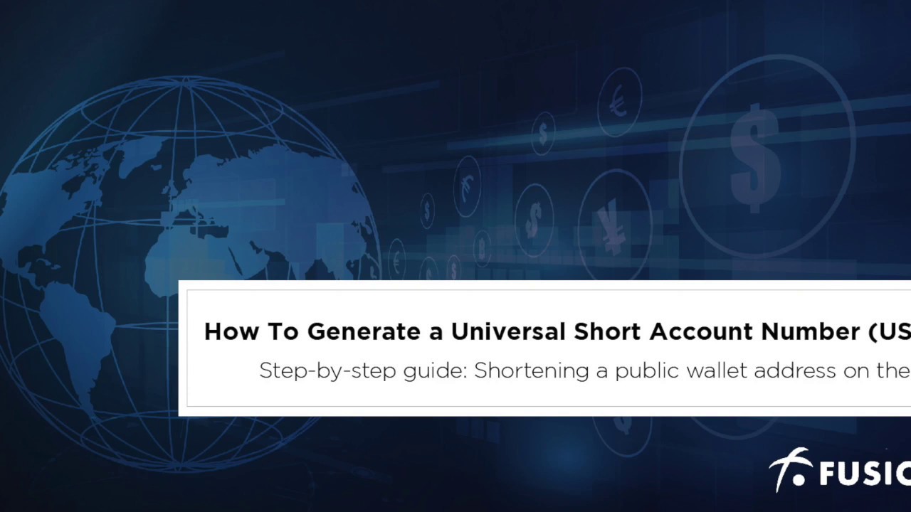 Fusion PSN - Generating a Short Account Number (SAN)