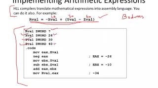 Implementing arithmetic expression