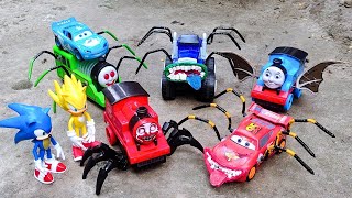 Bermain Kereta Api Thomas Hantu Laba-laba, Thomas and Friends, Mobil Balap, Mobil Laba-laba, Sonic