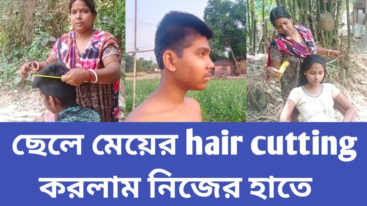 #Today I cut the hair of my son and daughter with my own hands,#you know how it is through comments