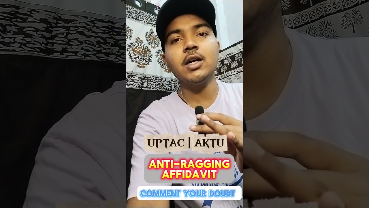 Anti-ragging affidavit process 