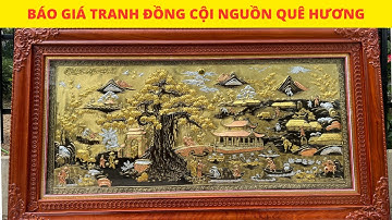 Bức tranh đồng Cội Nguồn Quê Hương 1m27*2m37 khung gỗ hương đỏ - Đồ Đồng Thành Tâm
