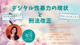デジタル性暴力と刑法改正 主催：刑法改正市民プロジェクト