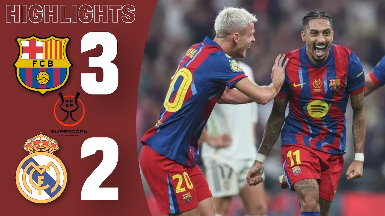 El Clásico Final Real Madrid vs Barcelona | Super Cup 2026 Highlights