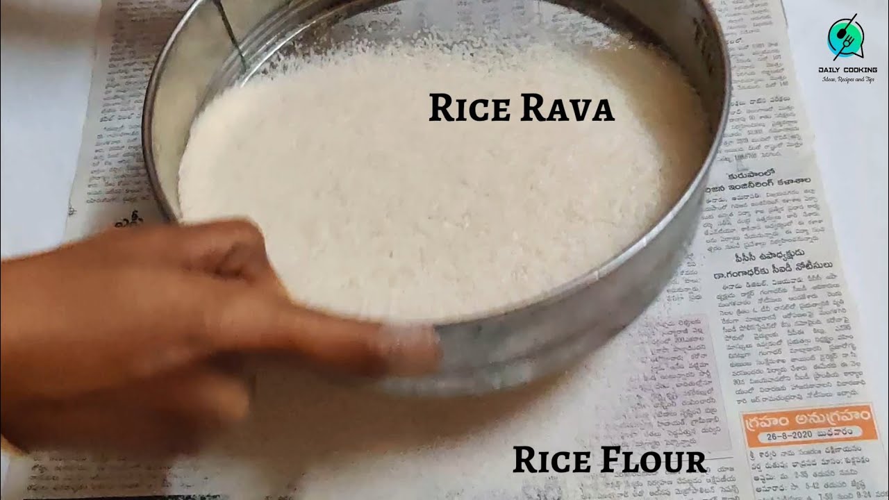 What Is Rice Rava How to make Rice Flour and Rice Rava at home with Raw Rice - YouTube