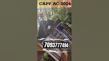 CAPF AC STUDY MATERIAL | CAPF AC 2024 PREPARATION | CAPF PYQ BOOK | CAPF AC 2024 NOTIFICATION #capf