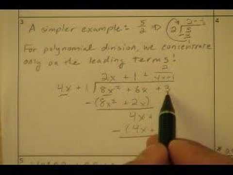6 7 Polynomial long division with Mr. Nystrom