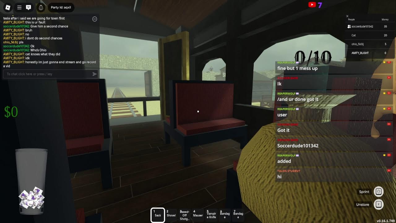 playing dead rails(with viewers trying to farm for werewolf)