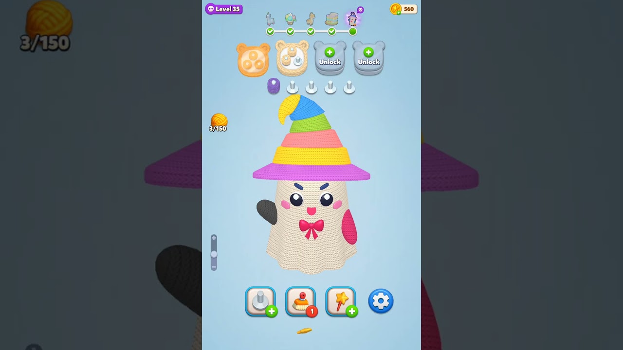 🧶 Wool Puzzle 3D ASMR | HARD Level 35 WIN 🎧 Satisfying No-Talking Gameplay