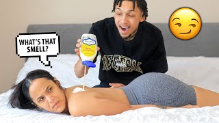 MAYONAISE MASSAGE PRANK ON WIFE *BAD IDEA*